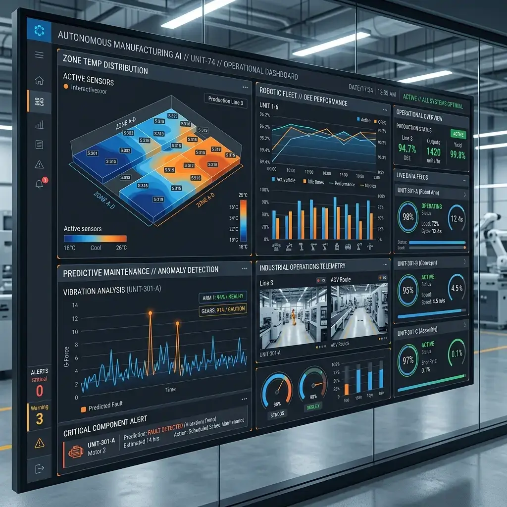 Industry AI Agent Dashboard Visual