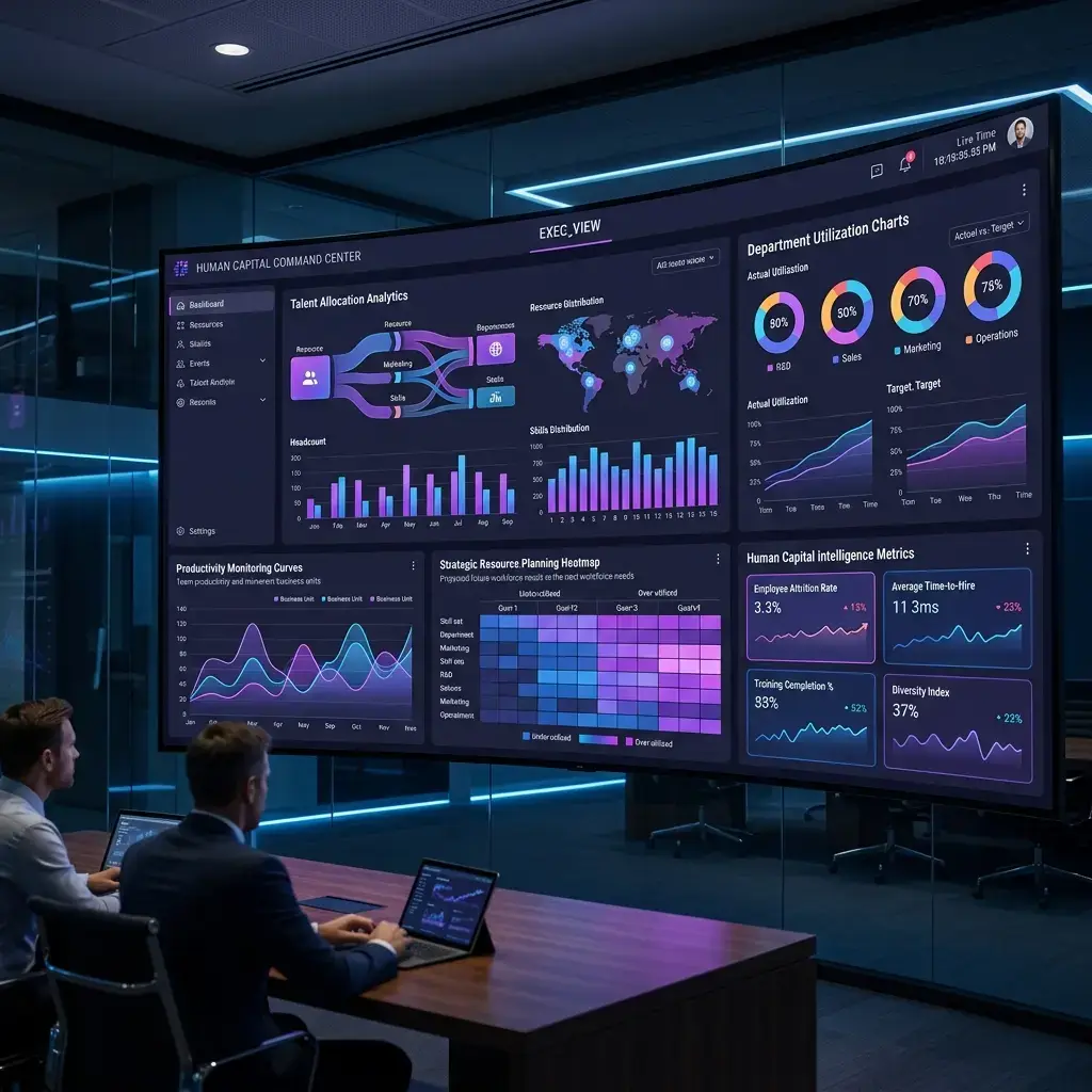 Workforce Capacity Rebalancing Metrics console and scorecard dashboard