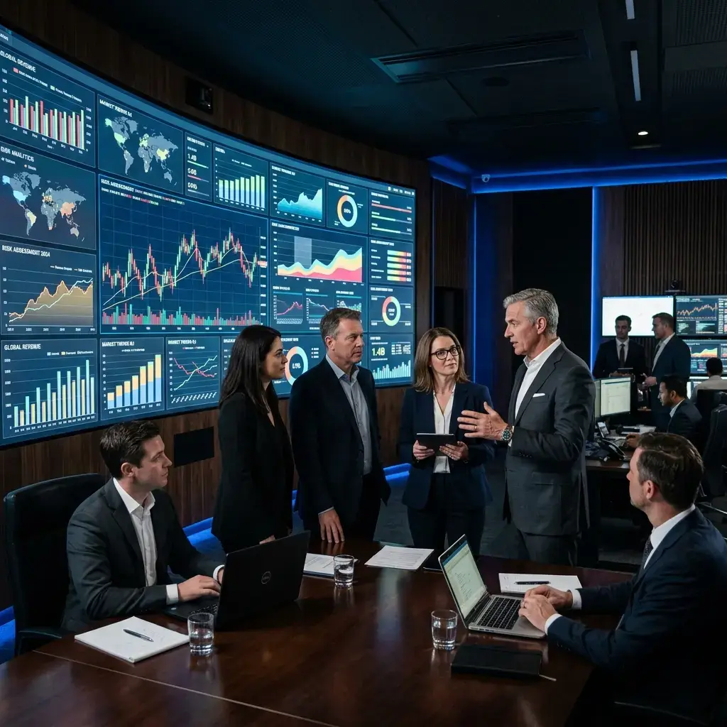 Modern enterprise workspace where employees access multiple AI tools through a seamless platform experience