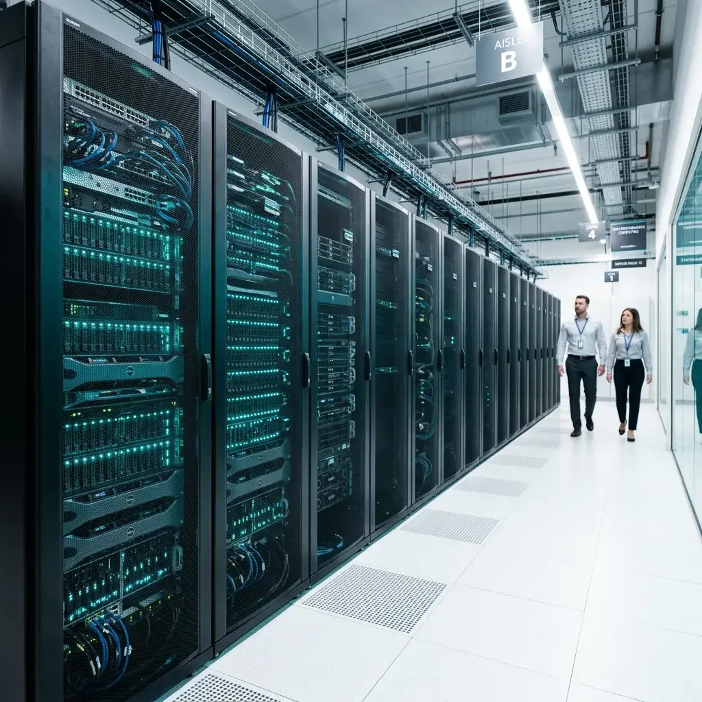 High-end corporate database hardware representing modern AI retrieval infrastructure