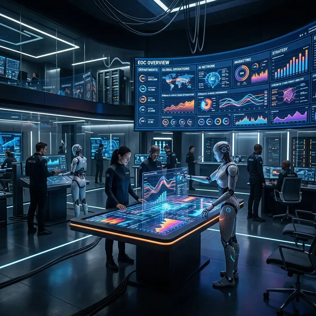 Executive boardroom table representing structured governance boundaries