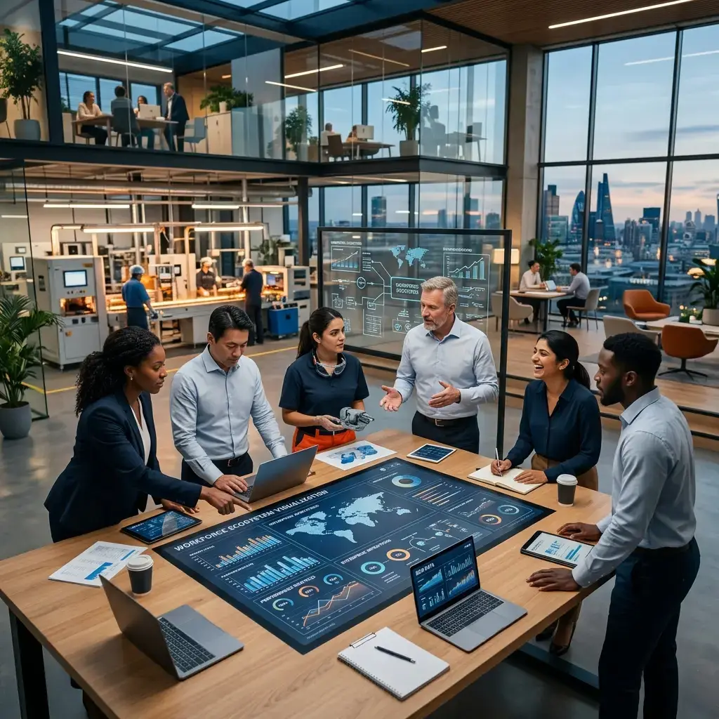 Premium Enterprise Workforce Ecosystem Visualization